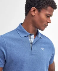 Barbour Tartan Pique Polo Shirt - Dark Blue - L