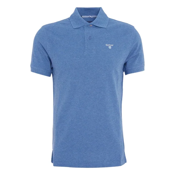 Barbour Tartan Pique Polo Shirt - Dark Blue - L