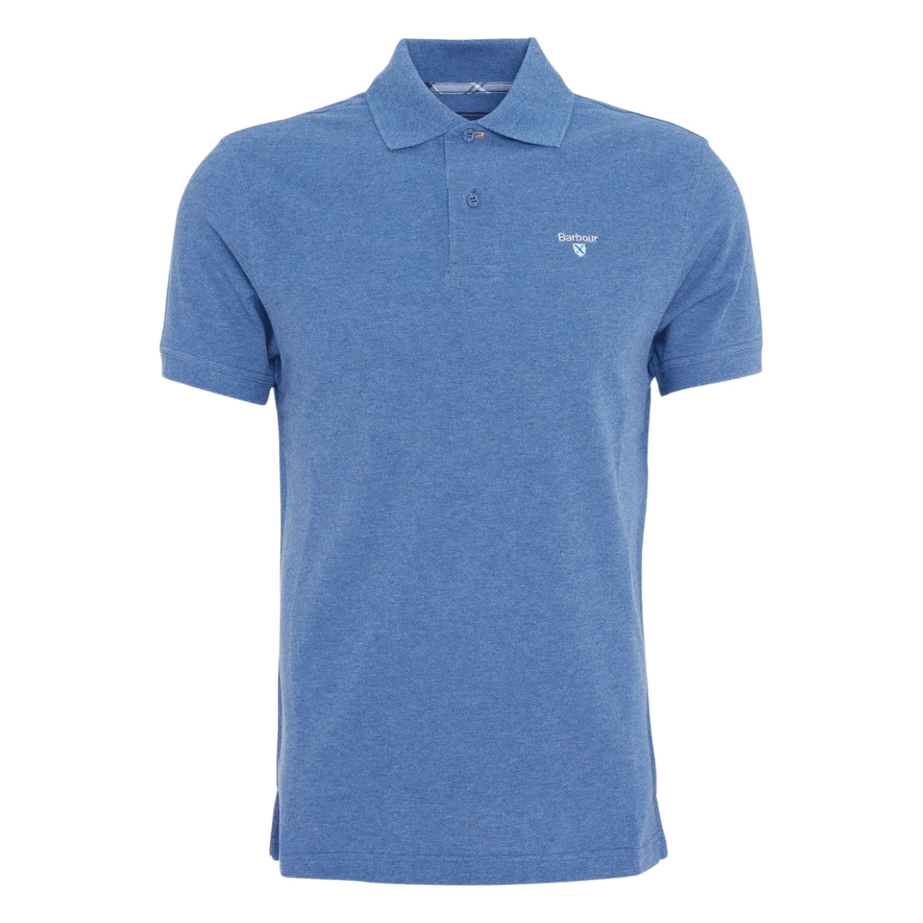 Barbour Tartan Pique Polo Shirt - Dark Blue - L