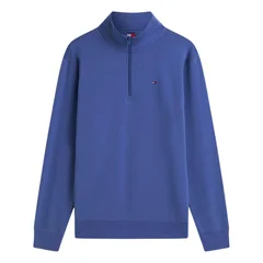 Tommy Jeans Flag Fleece Quarter-Zip Sweatshirt - Blue - XL
