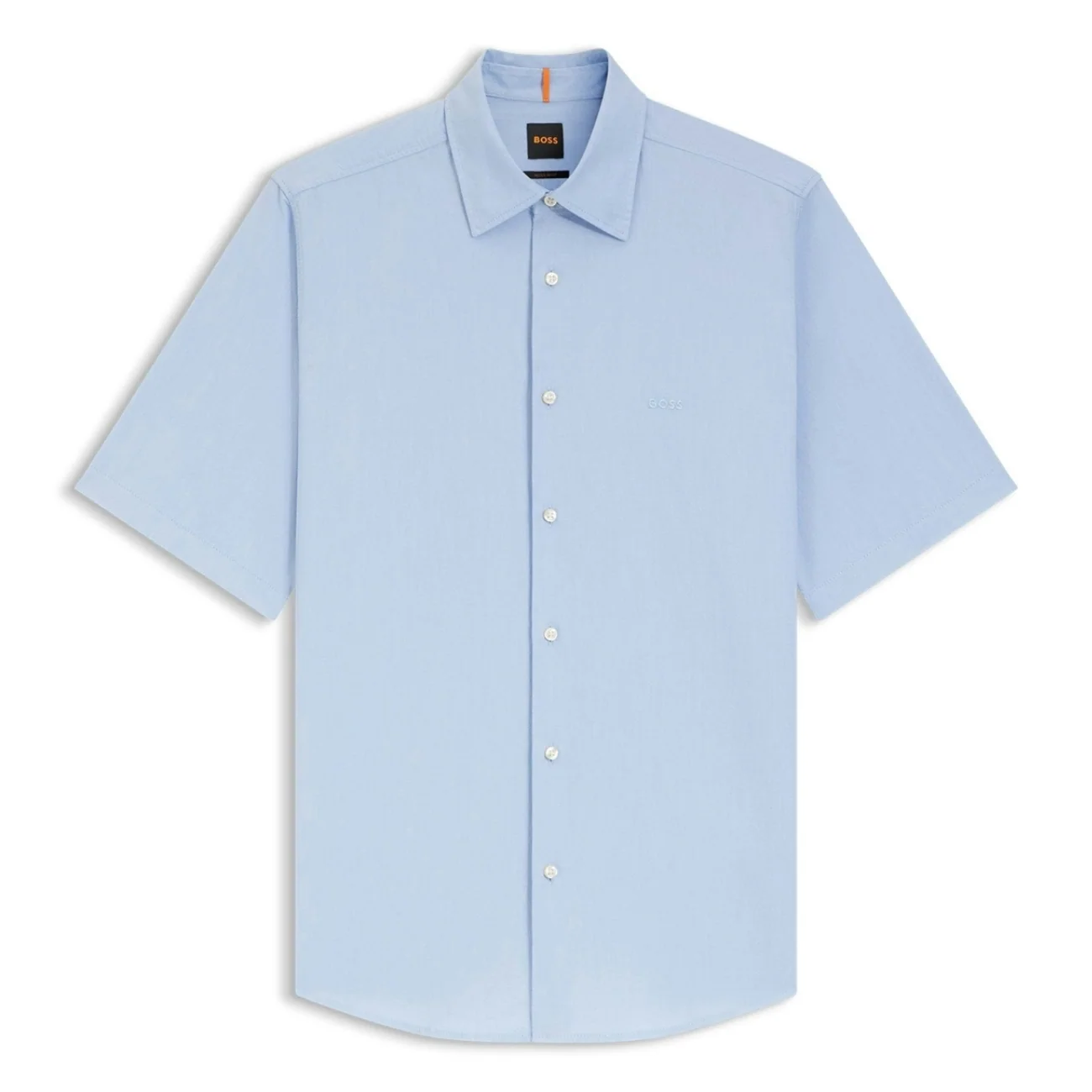Boss Rash Cotton Oxford SS Shirt - Blue - L