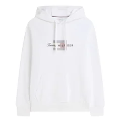 Tommy Hilfiger Script Flag Hoodie - White - XL