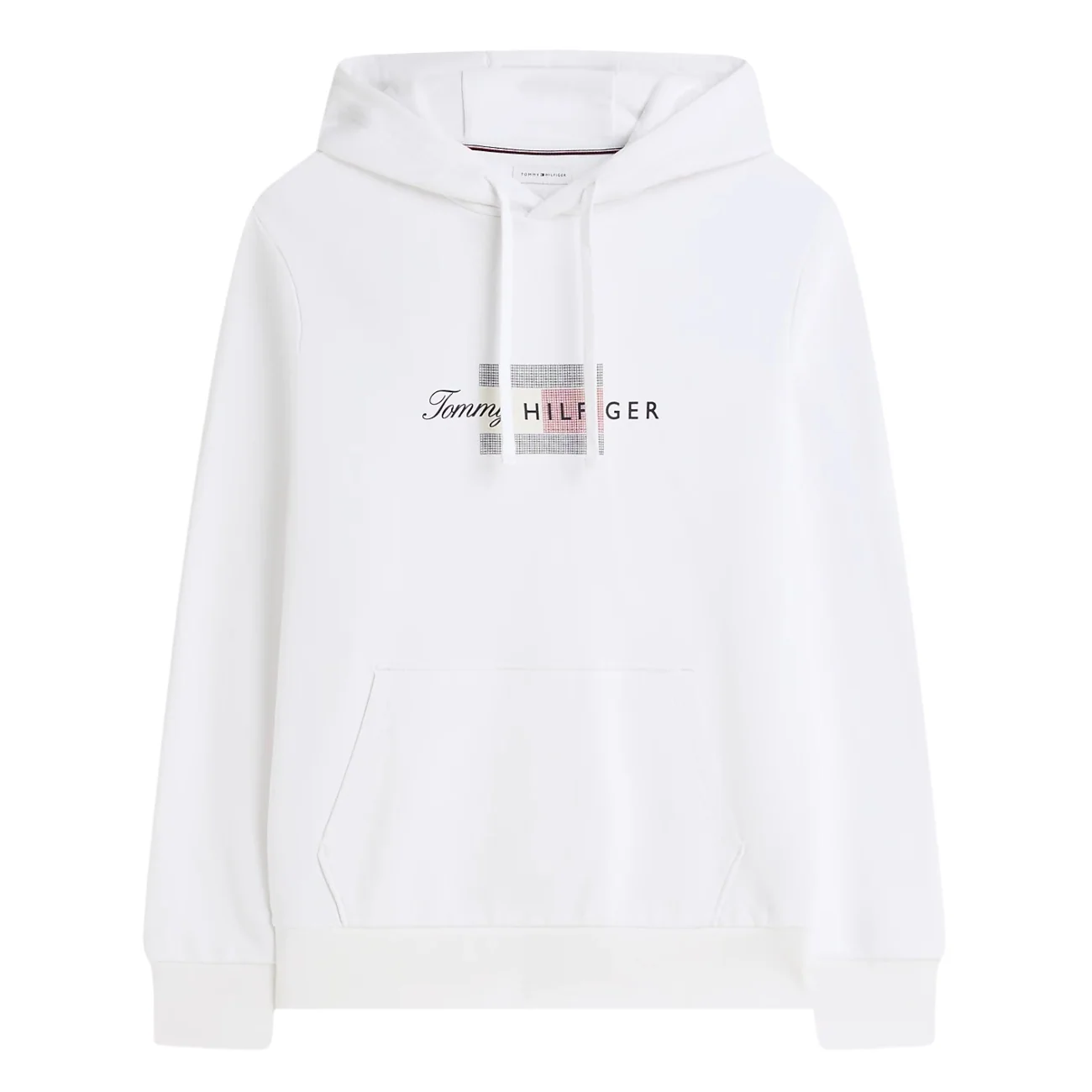 Tommy Hilfiger Script Flag Hoodie - White - XL