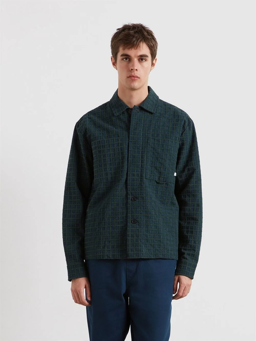 Farah Photie Check Overshirt - Green - XS