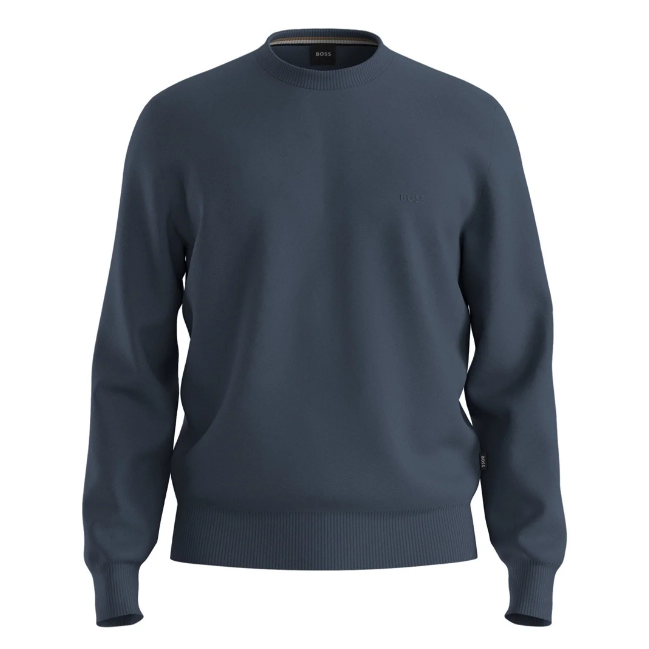 Boss Upacas-L Cotton Sweater - Blue - 2XL