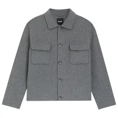 Boss C-Caden-Wool Overshirt Jacket - Grey - 44
