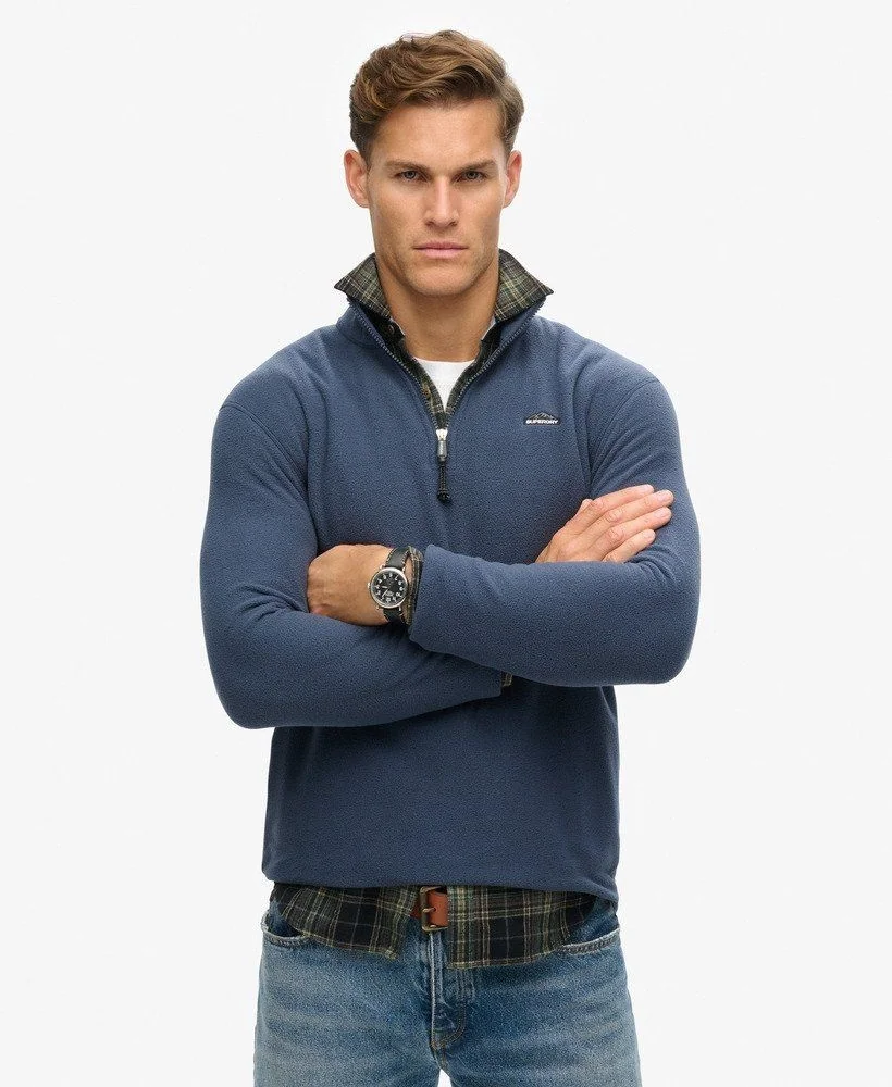 Superdry Polar Fleece Half Zip - Navy - XL