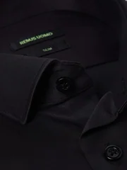Remus Uomo Kirk Slim Fit Formal Shirt - Black - 16