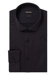 Remus Uomo Kirk Slim Fit Formal Shirt - Black - 16