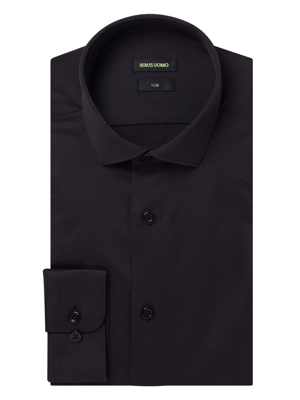 Remus Uomo Kirk Slim Fit Formal Shirt - Black - 16