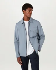 Belstaff Drome Water Repellent Overshirt - Blue Flint - S