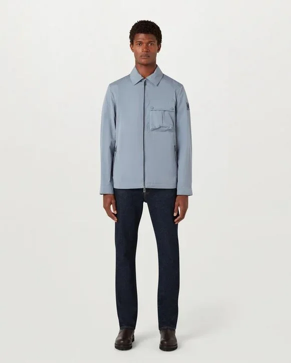 Belstaff Drome Water Repellent Overshirt - Blue Flint - S