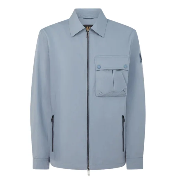 Belstaff Drome Water Repellent Overshirt - Blue Flint - S