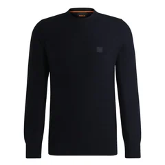Boss Structured Sweater with Cashmere - Navy - XL