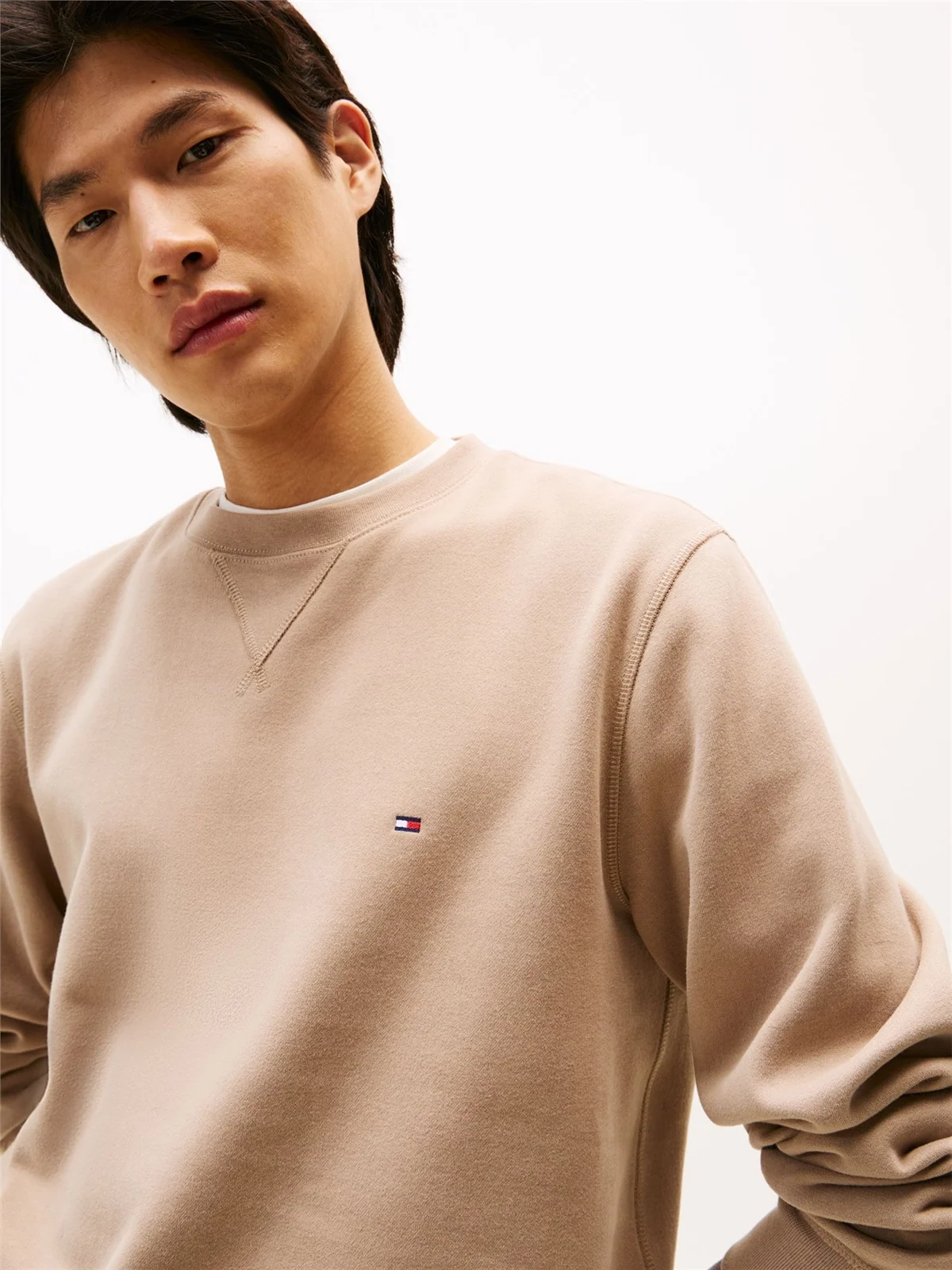 Tommy Hilfiger Essential Fleece Sweatshirt - Sand - XS