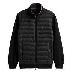 Tommy Hilfiger Mix Media Quilted Zip-Thru Jacket - Black - M