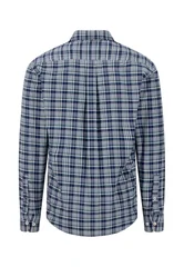 Fynch Hatton Multicolor Oxford Check B.D. Shirt - Teal - XL
