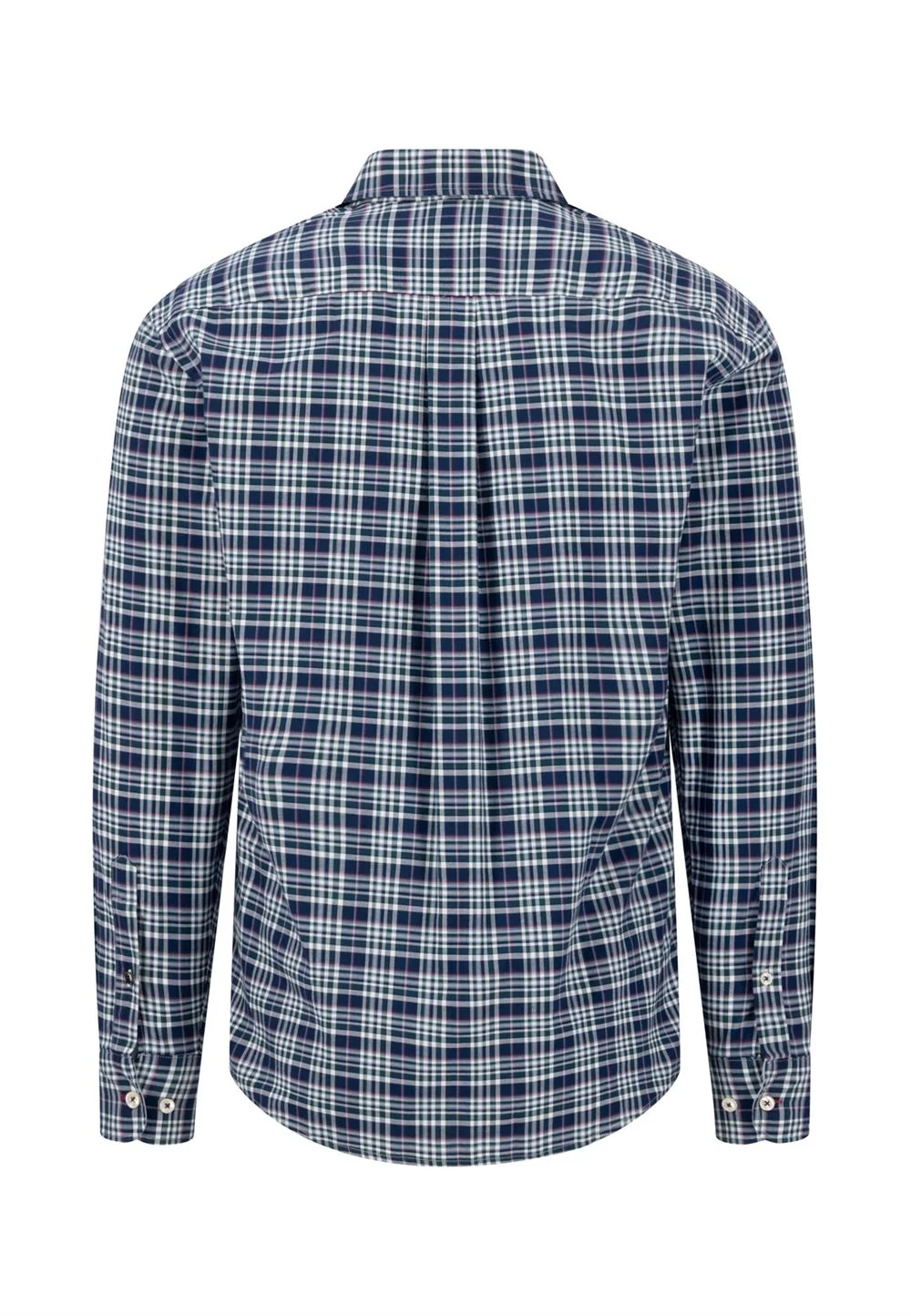 Fynch Hatton Multicolor Oxford Check B.D. Shirt - Teal - XL