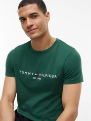 Tommy Hilfiger Tommy Logo Slim Fit T-shirt - Green - M