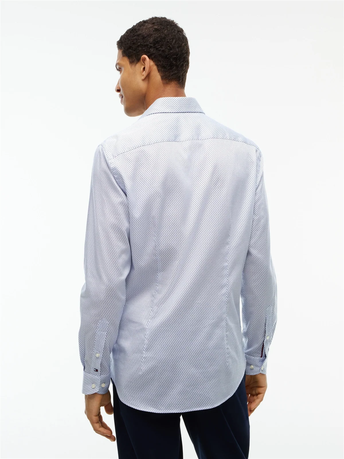 Tommy Hilfiger New York Label Flex Collar Twill Shirt - Blue - 2XL