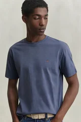 Gant Regular Shield T-Shirt - Faded Blue - S