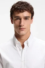 Boss Rickert_M Button Down Oxford Shirt - White - L