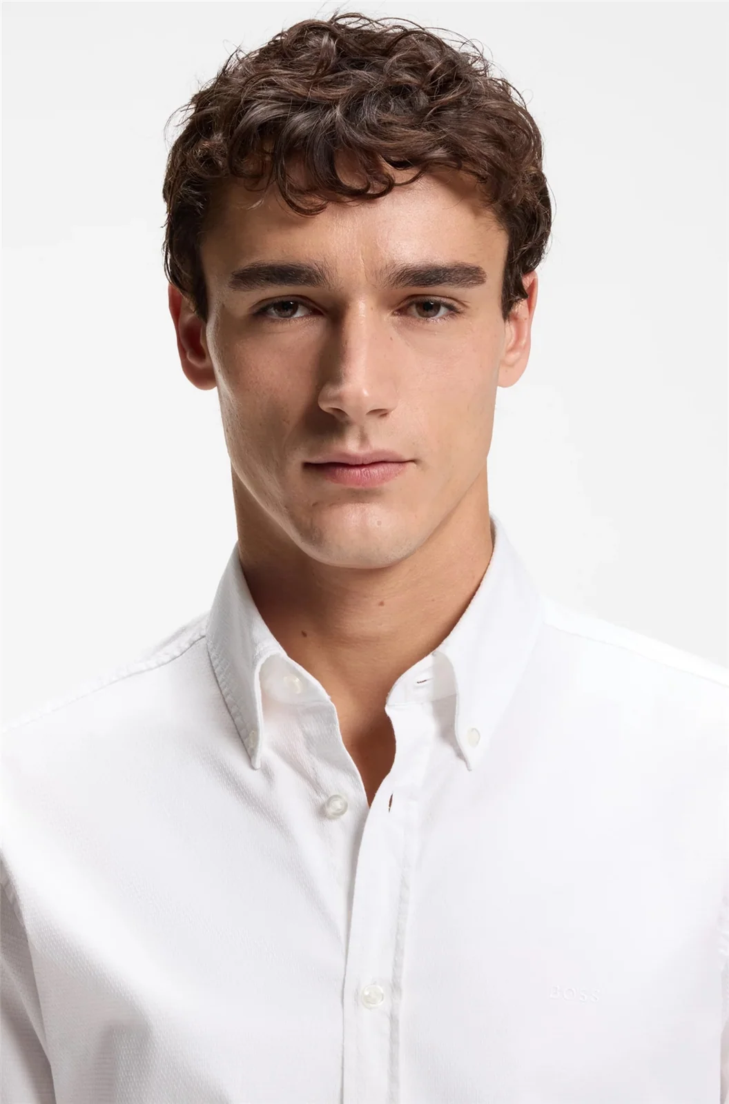 Boss Rickert_M Button Down Oxford Shirt - White - L