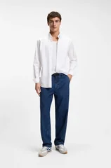 Boss Rickert_M Button Down Oxford Shirt - White - L