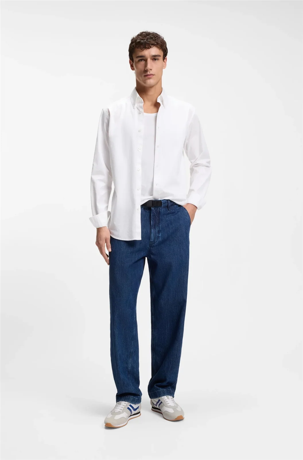 Boss Rickert_M Button Down Oxford Shirt - White - L