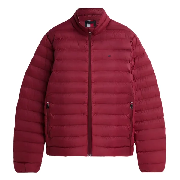 Tommy Hilfiger Flag Embroidery Packable Quilted Jacket - Wine - 2XL
