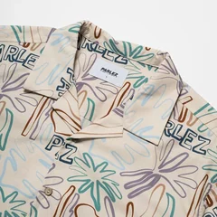 Parlez Cove Short Sleeve Shirt - Beach Print - S