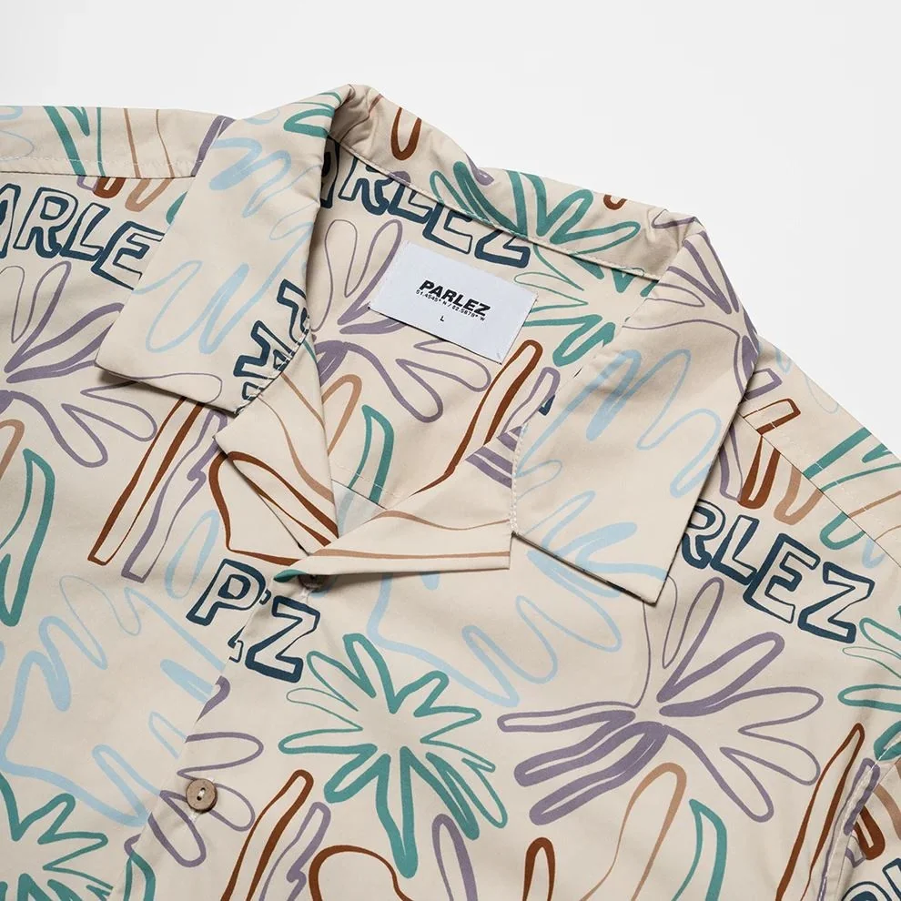 Parlez Cove Short Sleeve Shirt - Beach Print - S