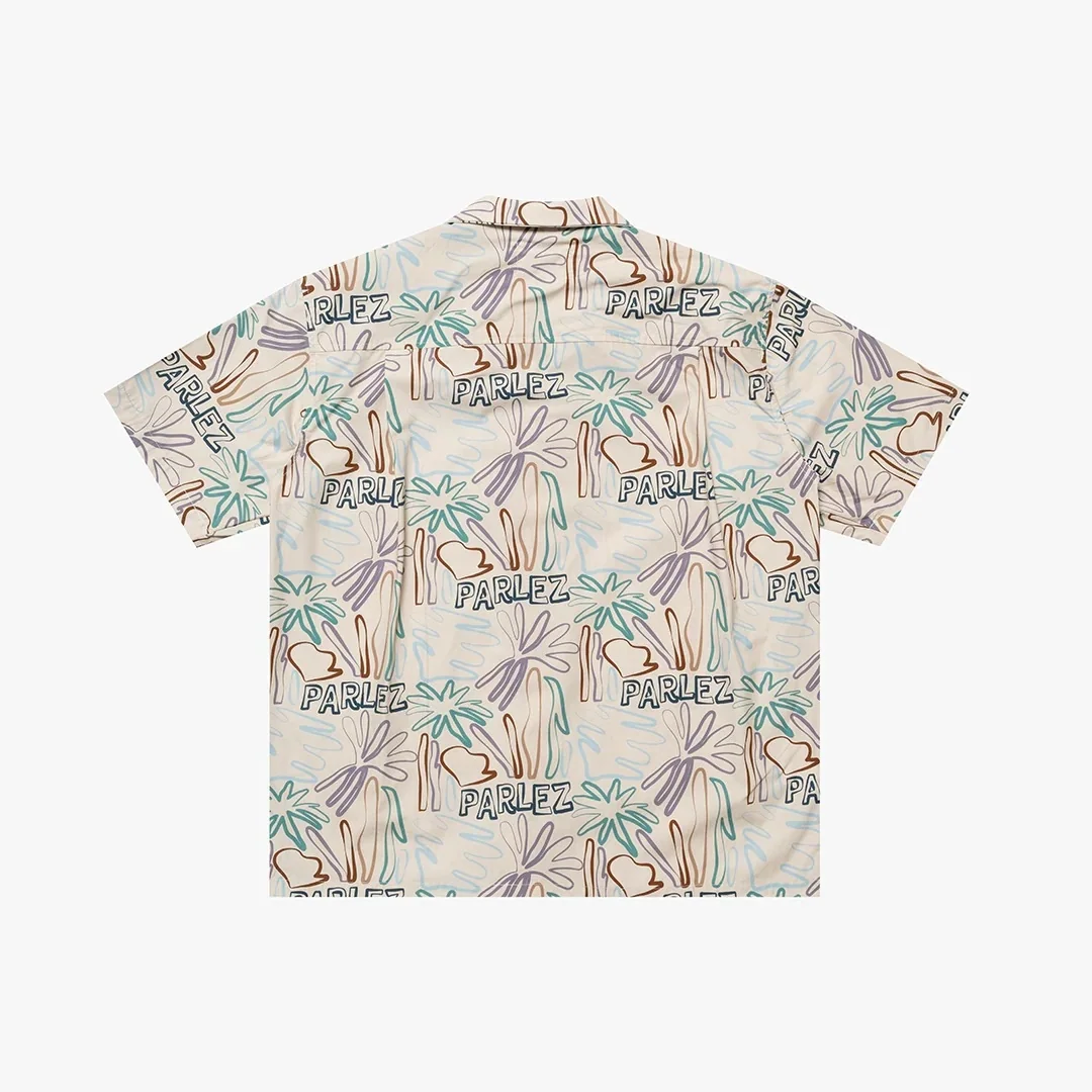 Parlez Cove Short Sleeve Shirt - Beach Print - S