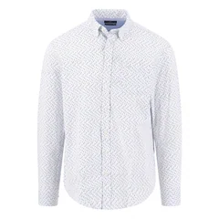 Fynch Hatton Cotton Combi Print Button Down Shirt - Beige - XL