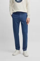 Boss Slim Stretch Cotton Chinos - Blue - 30/32