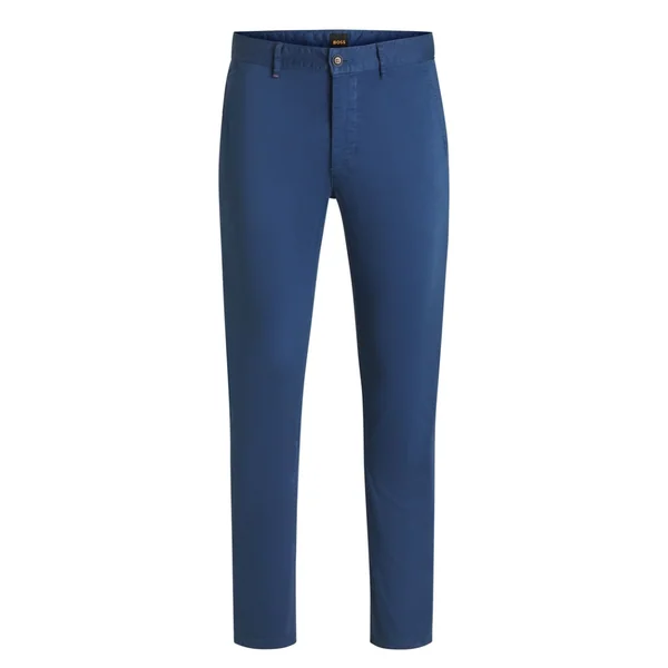 Boss Slim Stretch Cotton Chinos - Blue - 30/32
