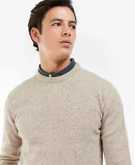 Barbour Essential Tisbury Crew Neck Sweater - Lt Grey - L
