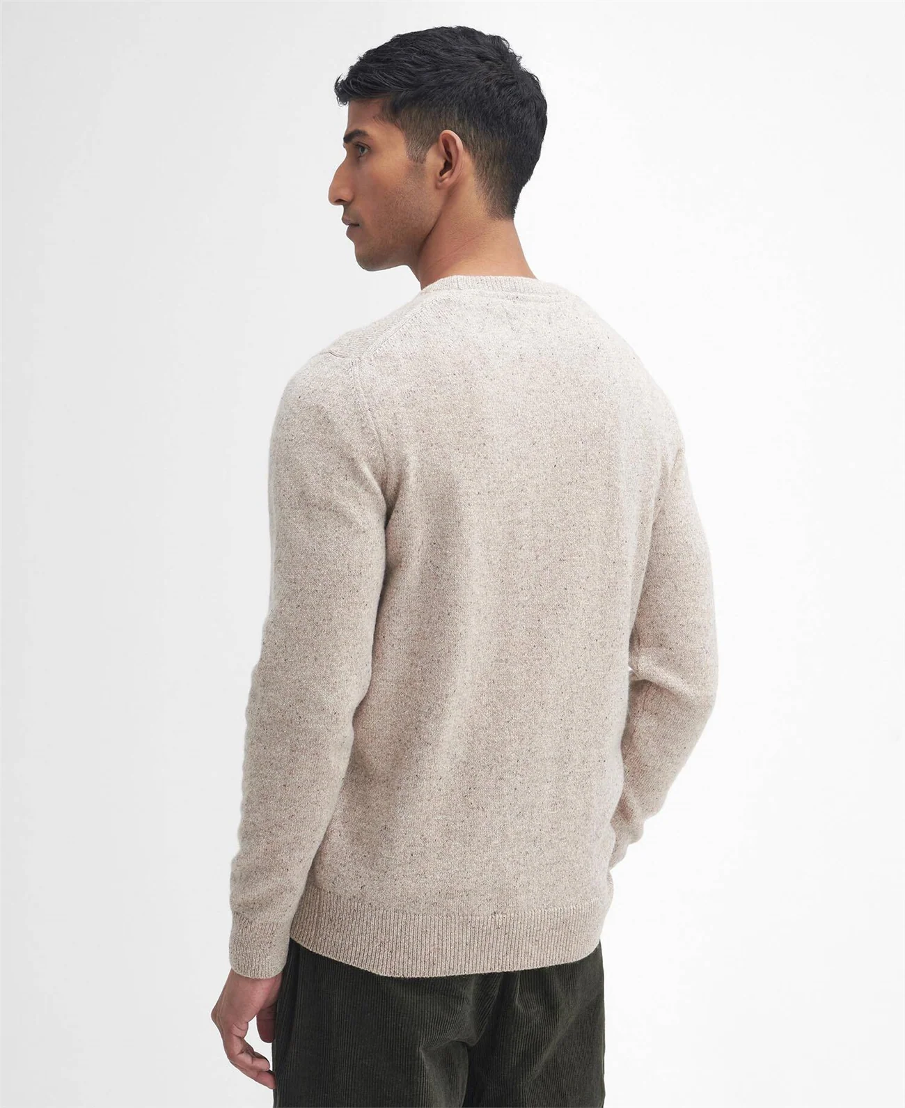Barbour Essential Tisbury Crew Neck Sweater - Lt Grey - L