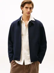 Tommy Hilfiger Wool Blend Zip-Thru Ivy Jacket - Navy - L