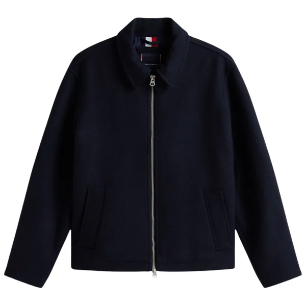 Tommy Hilfiger Wool Blend Zip-Thru Ivy Jacket - Navy - L