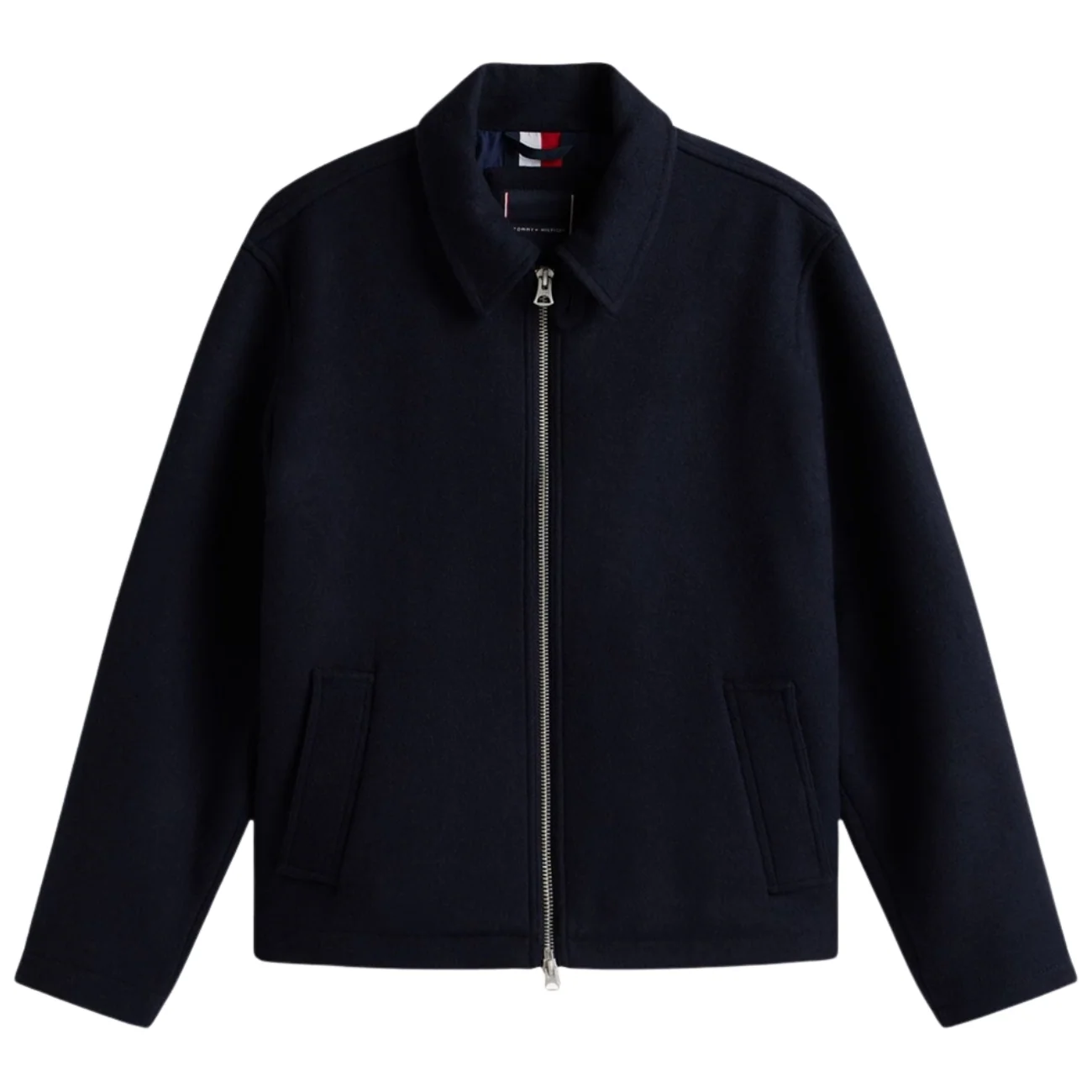 Tommy Hilfiger Wool Blend Zip-Thru Ivy Jacket - Navy - L