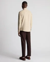 Remus Uomo Parker Tapered Fit Cotton Shirt - Beige - L