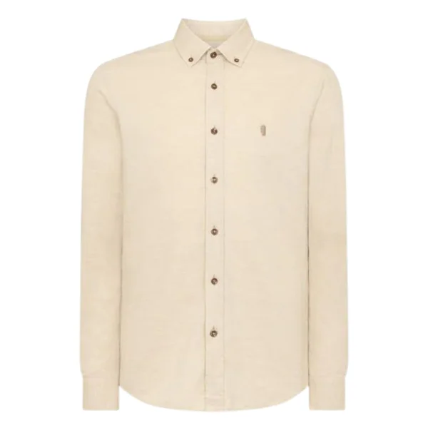 Remus Uomo Parker Tapered Fit Cotton Shirt - Beige - L