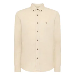 Remus Uomo Parker Tapered Fit Cotton Shirt - Beige - L