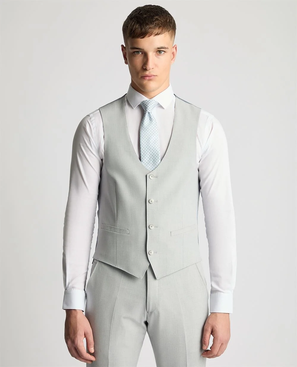 Remus Uomo Massa Waistcoat - Light Grey - 40R
