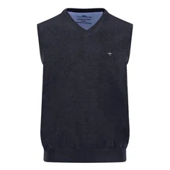 Fynch Hatton Slipover Superfine Vest Sweater - Navy - M
