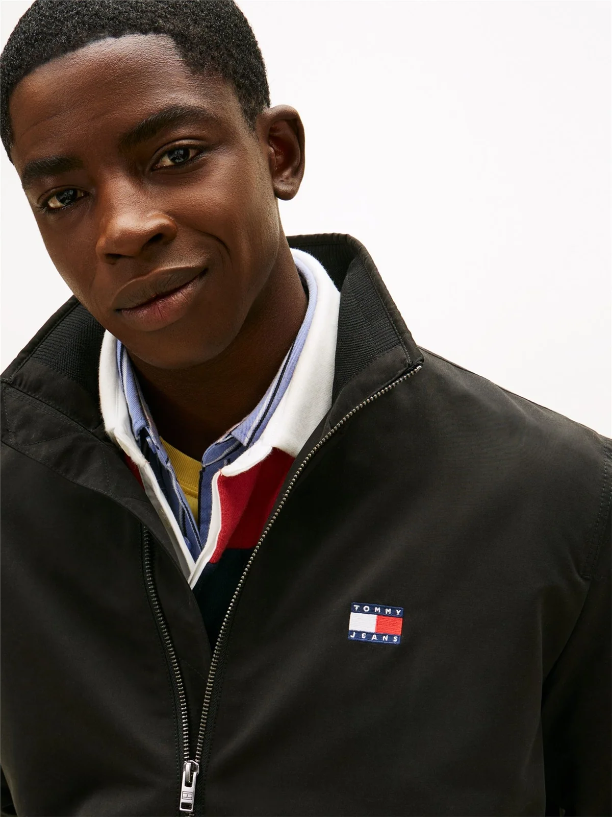 Tommy Jeans Essential Water Repellent Zip-Thru Jacket - Black - XL