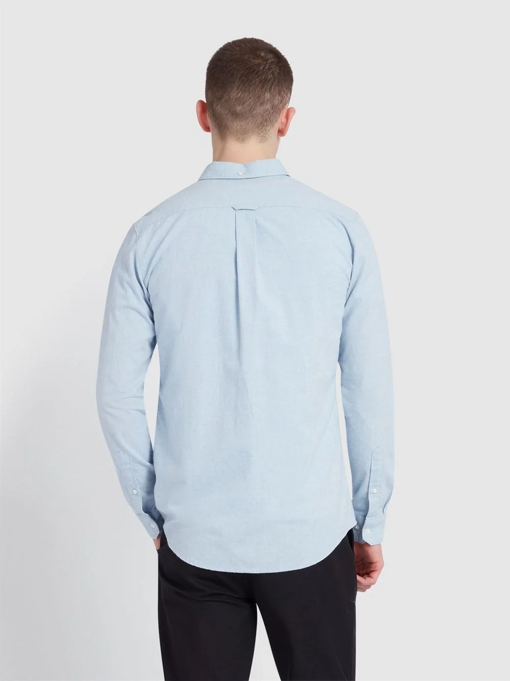Farah Steen Slim Fit Brushed Organic Cotton Shirt - Blue - L