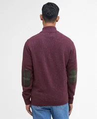 Barbour Holden Half Zip Knitted Jumper - Wine - 2XL