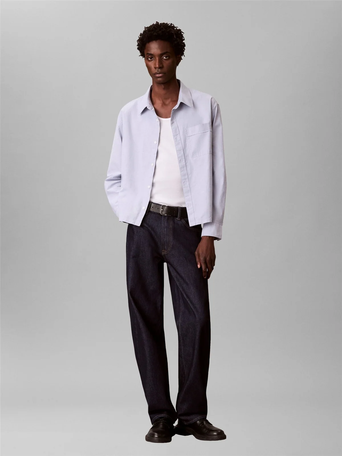 Calvin Klein Jeans Oxford Cropped Shirt - S